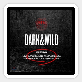 BTS: Dark and Wild Album Cover Sticker